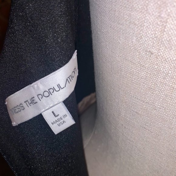 Dress The Population Black Julie Suquin Lace Mini Dress Size Large - Picture 7 of 7